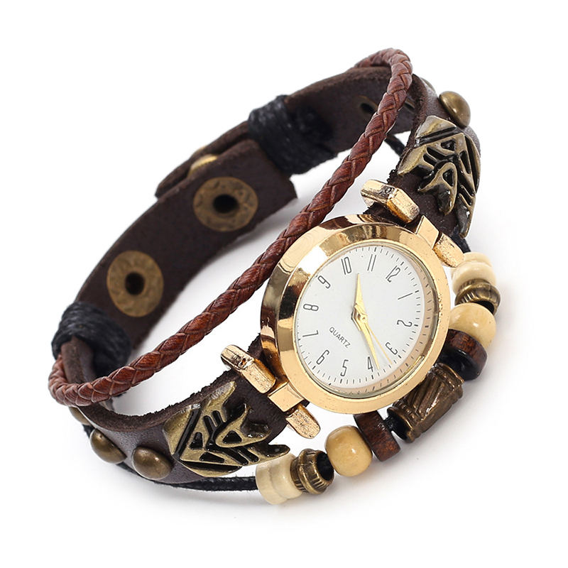 Vintage Collectible Watches - Vintage Leather Quartz Watch Hip Hop