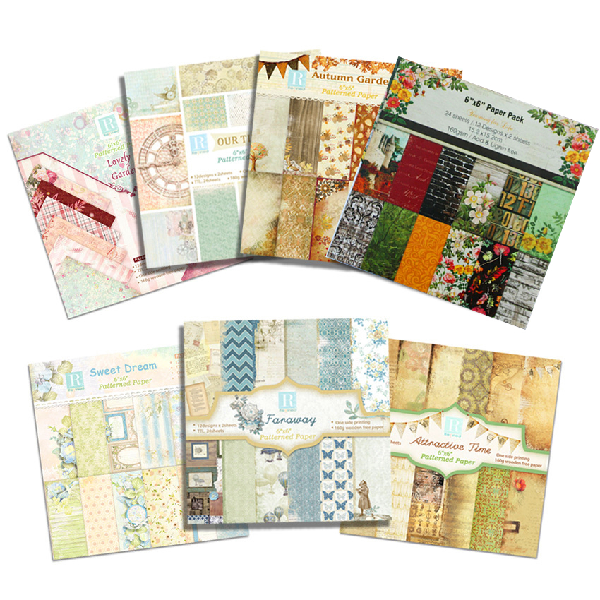 Vintage Collectible Cards - 24 Mystic voyage Scrapbooking Paper Vintage