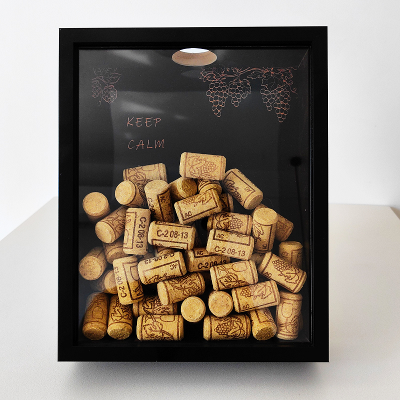 Red Wine Cork Display Frame Wo - Vintage Collectible Bottles review and price