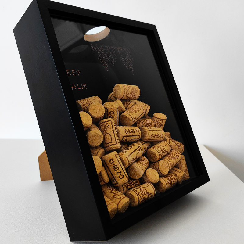 Red Wine Cork Display Frame Wo - Vintage Collectible Bottles review and price