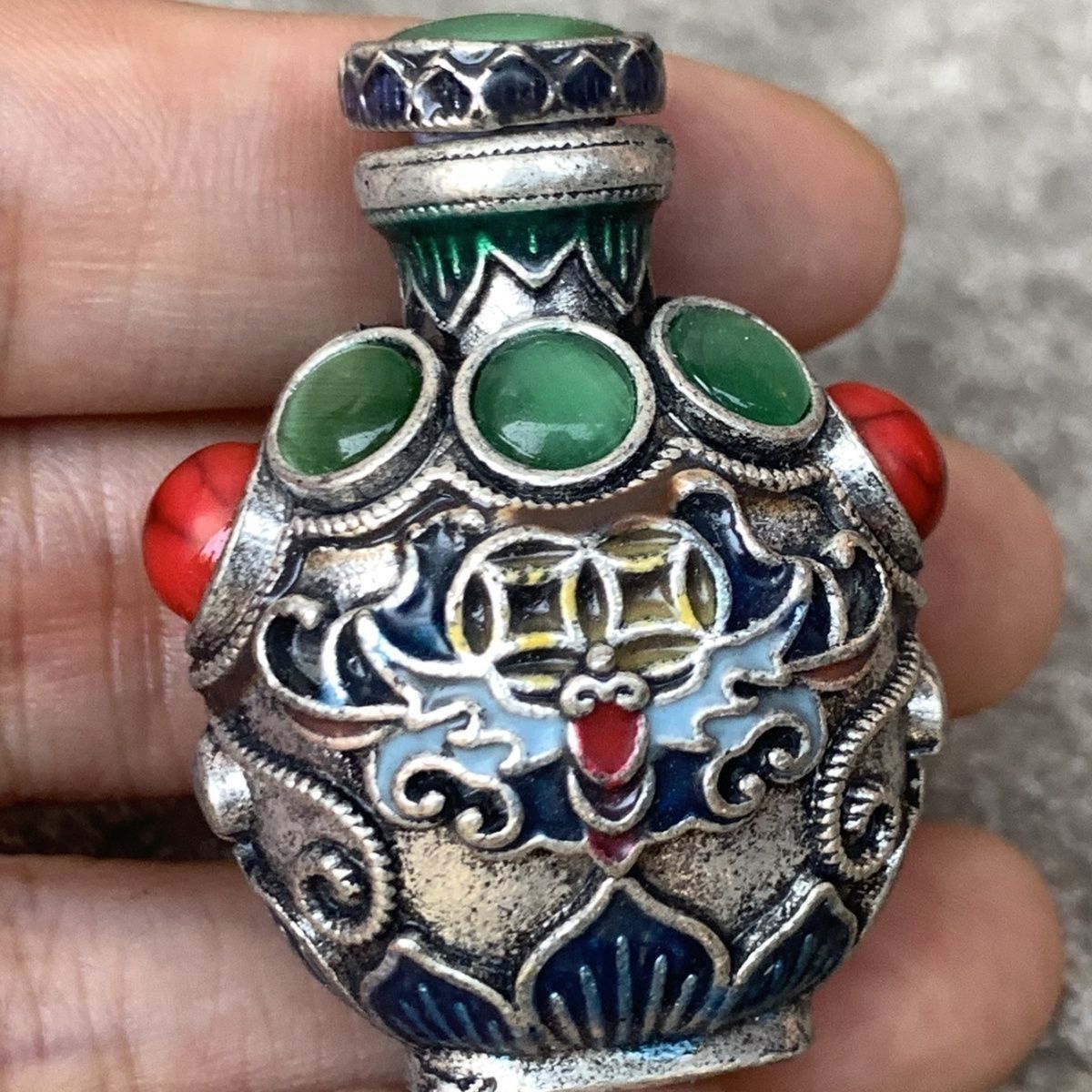 Vintage Cloisonne Bronze Snuff - Vintage Collectible Bottles review and price