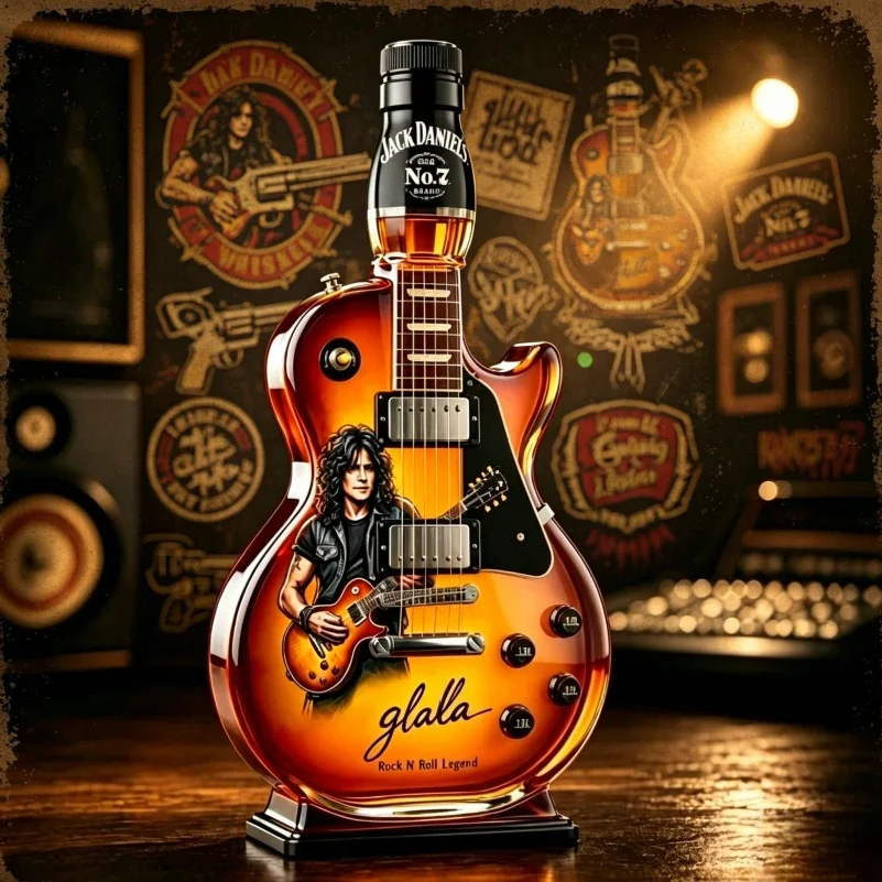 Retro Sunset Gradient Guitar S - Vintage Collectible Bottles review and price