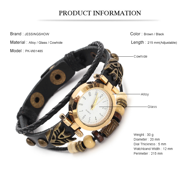 Vintage Leather Quartz Watch H - Vintage Collectible Watches review and price