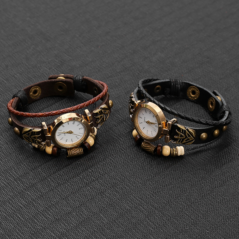Vintage Leather Quartz Watch H - Vintage Collectible Watches review and price