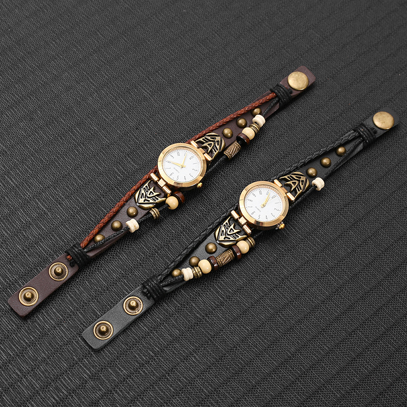 Vintage Leather Quartz Watch H - Vintage Collectible Watches review and price