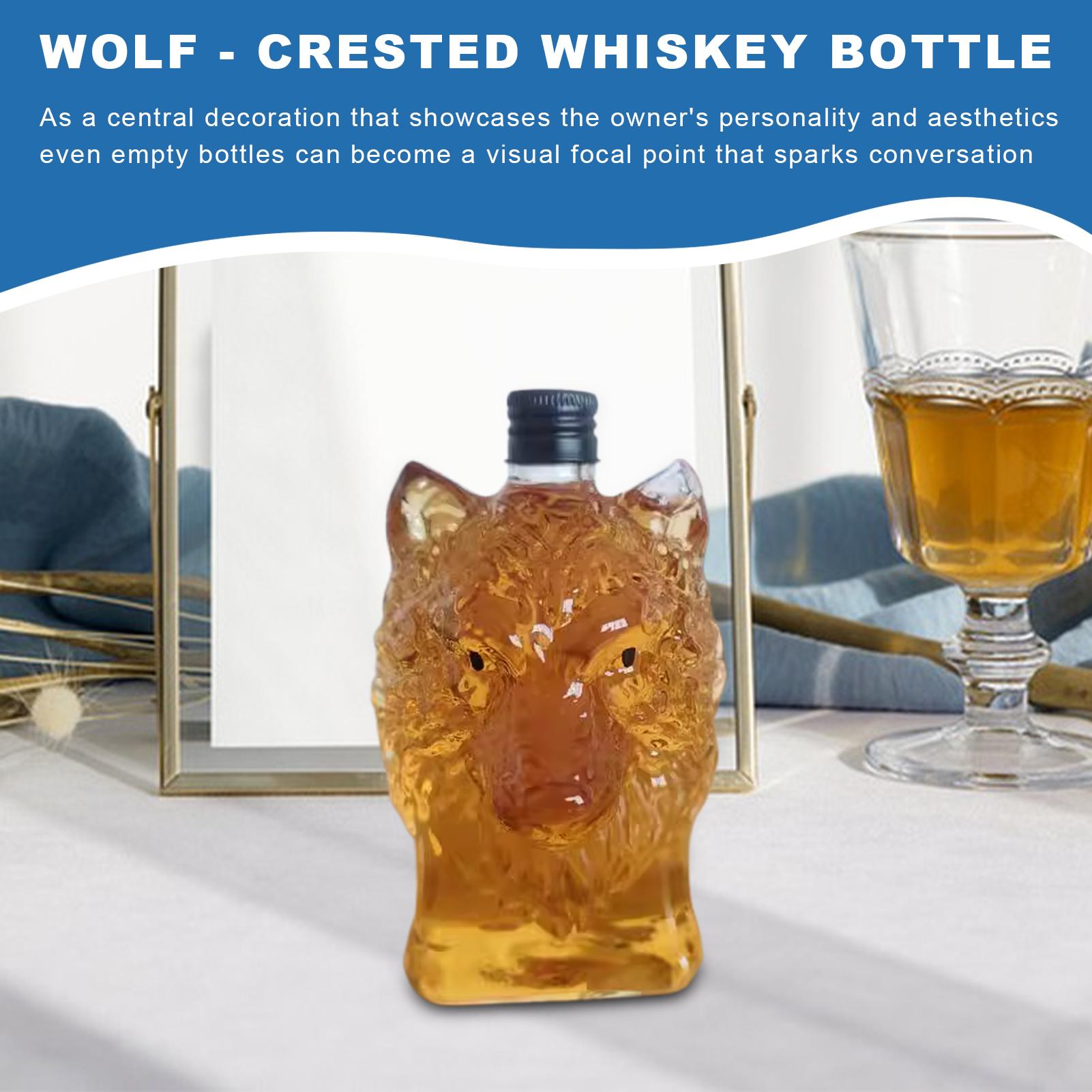 Whiskey Bottle Wolf Shape Wine - Vintage Collectible Bottles review and price