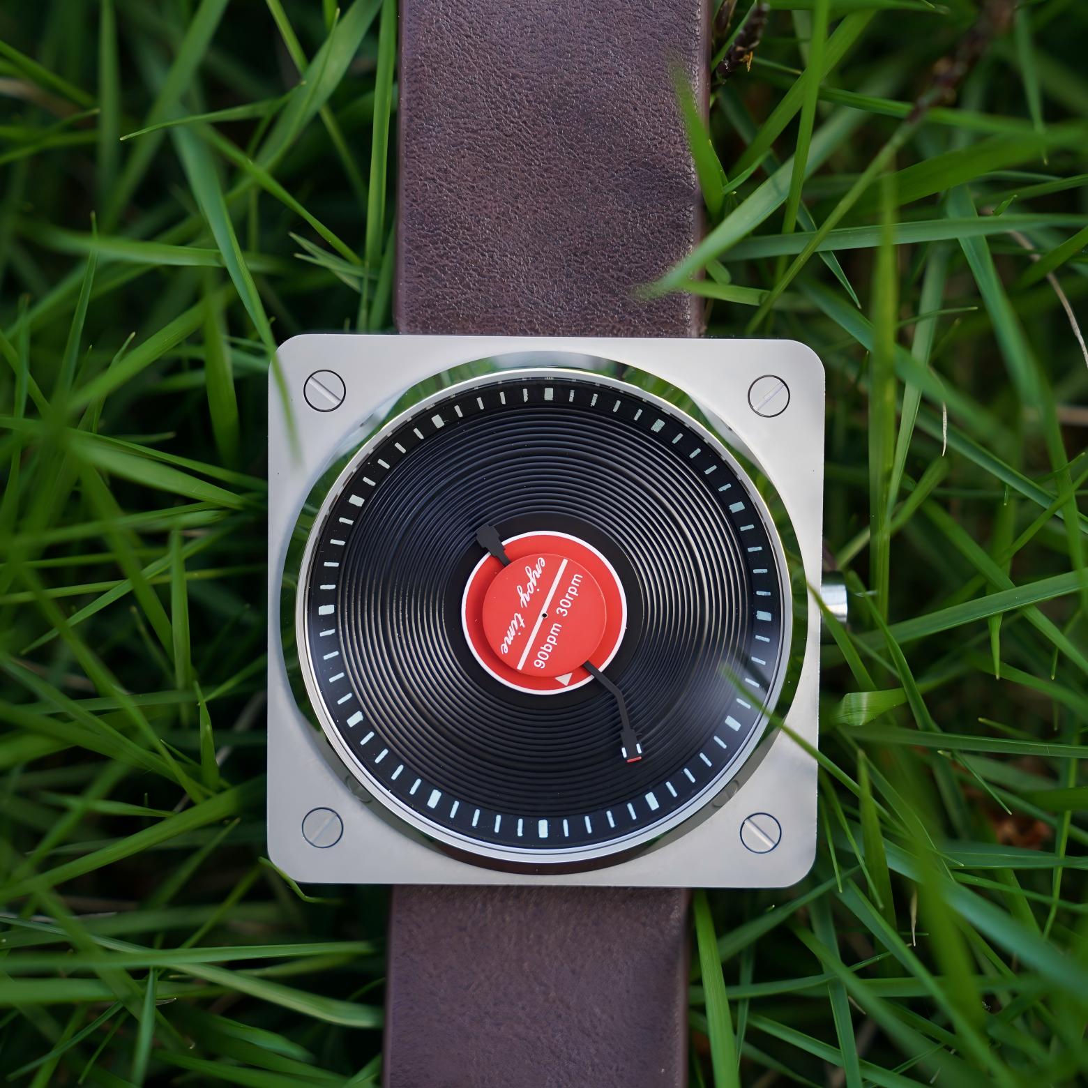 SKU Vinyl Record Quartz watche - Vintage Collectible Watches review and price