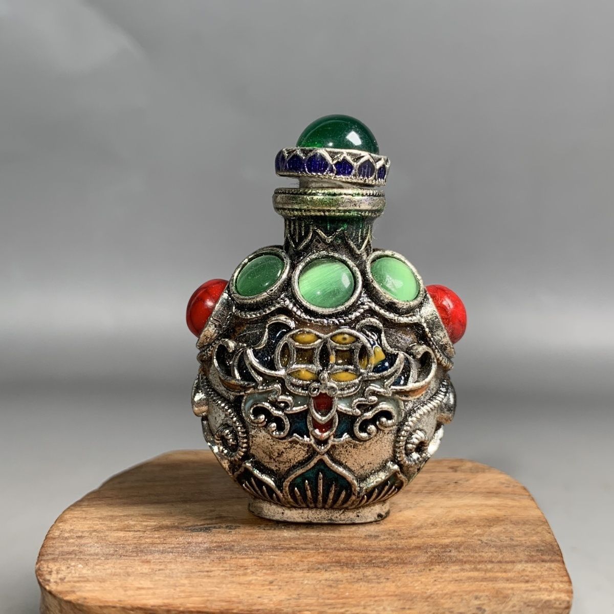 Vintage Cloisonne Bronze Snuff - Vintage Collectible Bottles review and price