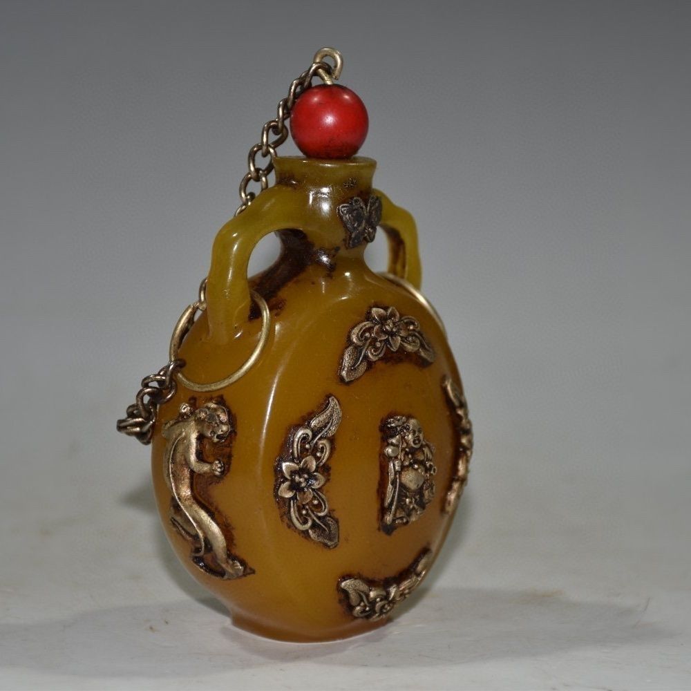 Vintage Collectible Carved Amb - Vintage Collectible Bottles review and price