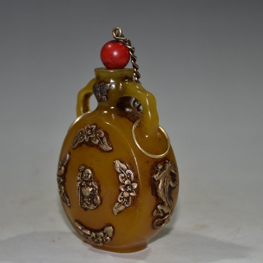 Vintage Collectible Carved Amb - Vintage Collectible Bottles review and price