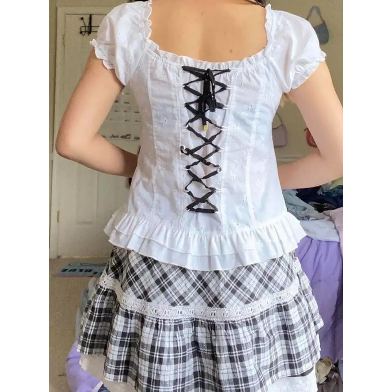 Kawaii Corset Ops 2000s Women' - Collectible Vintage T Shirts review and price