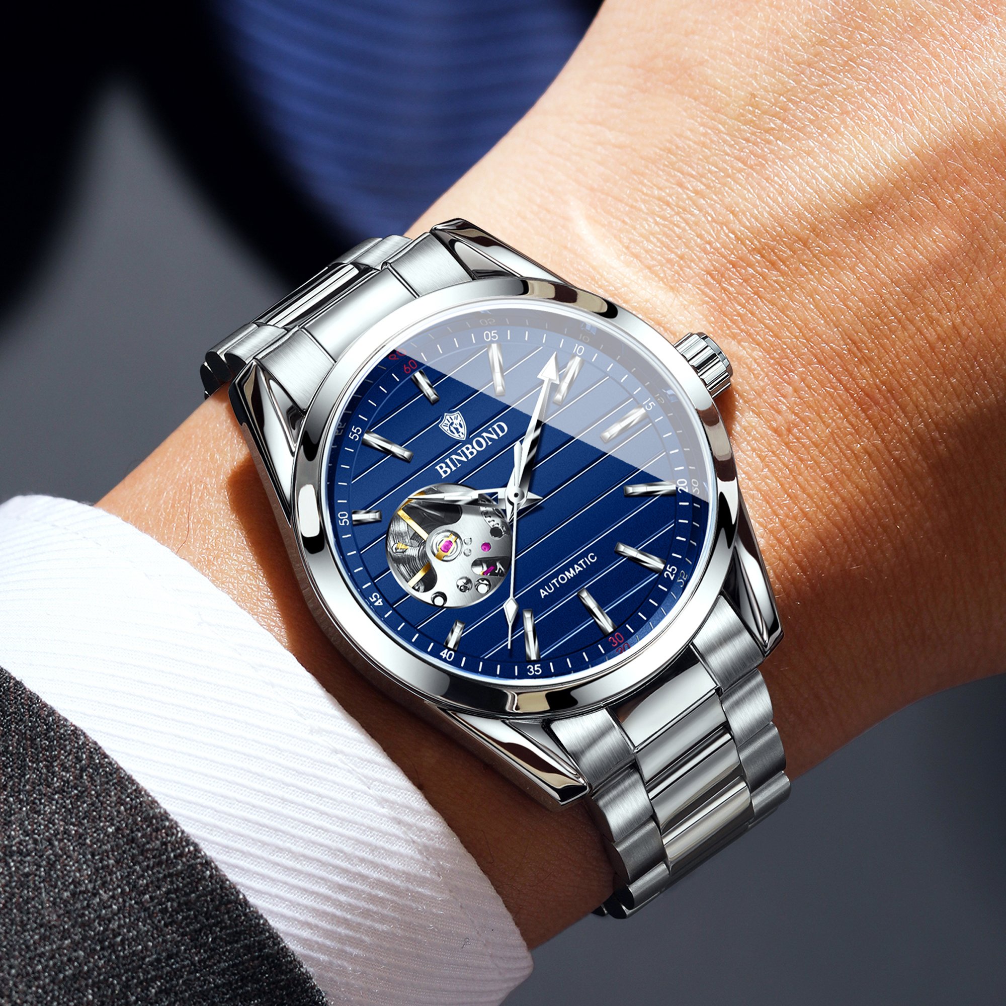 BINBOND Luxury mechanical wris - Vintage Collectible Watches review and price