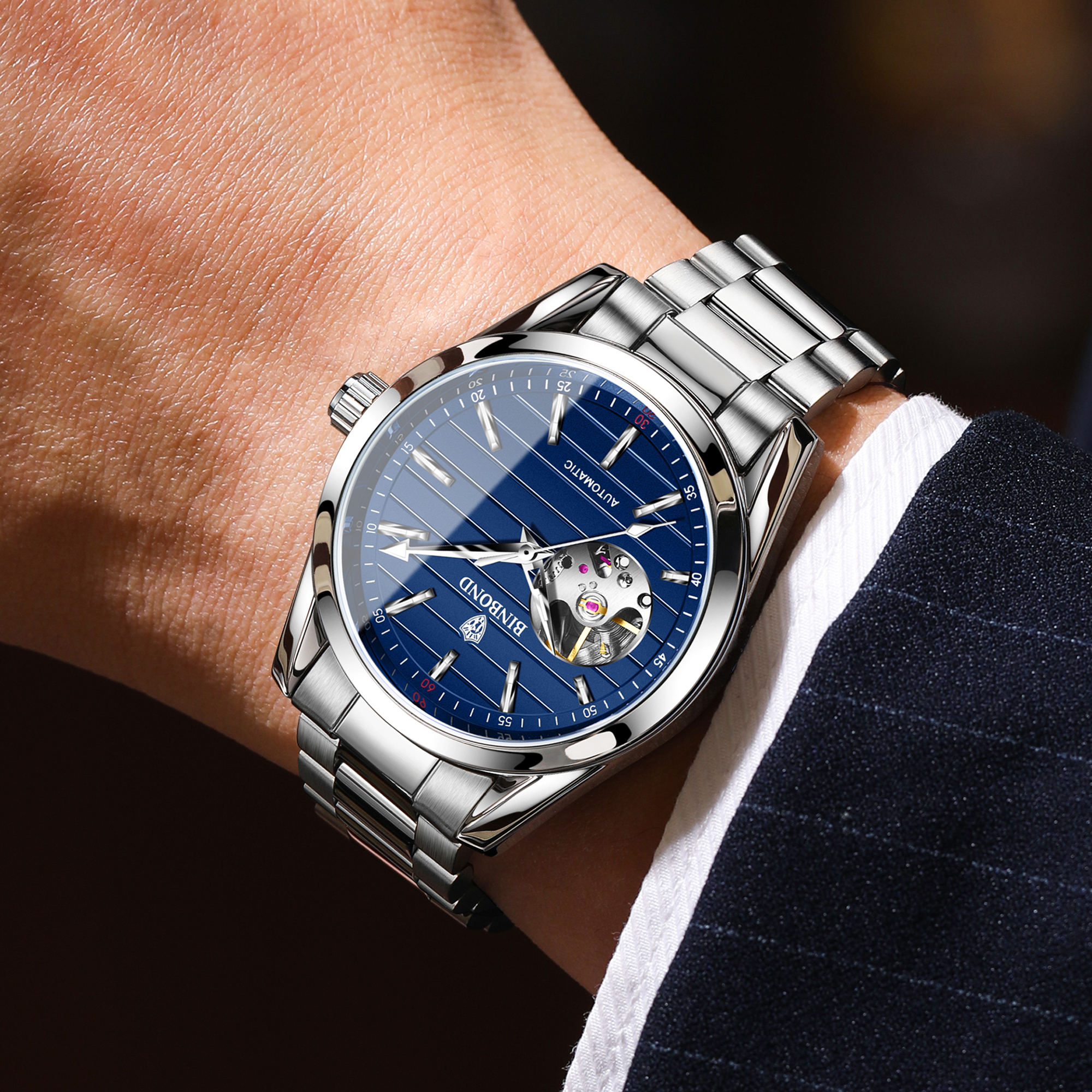 BINBOND Luxury mechanical wris - Vintage Collectible Watches review and price