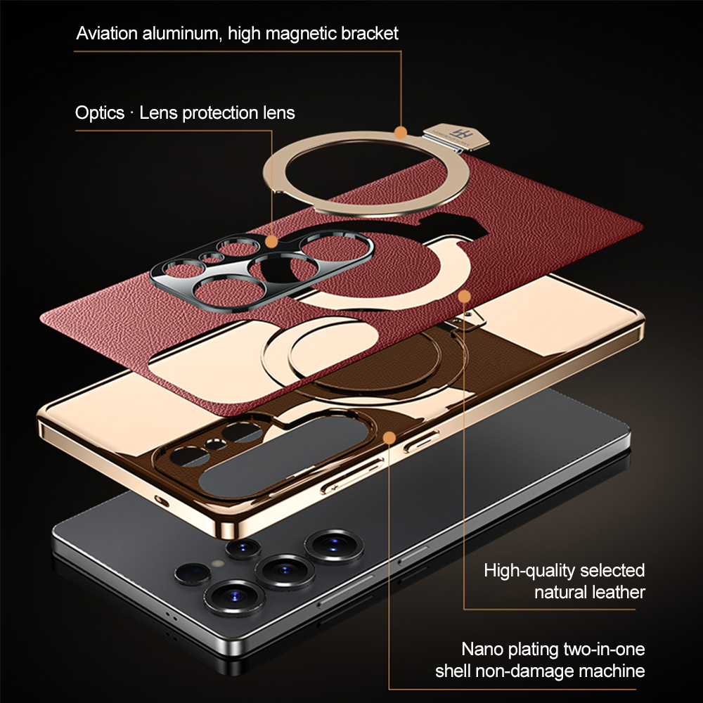 For Magsafe Magnetic Bracket P - Camera Leather Case review and price