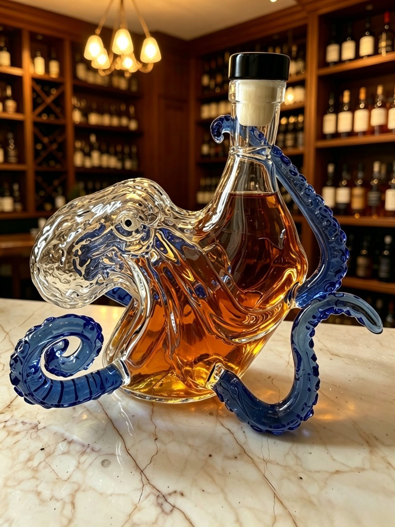 Decanter, Sea Monster, Octopus - Vintage Collectible Bottles review and price