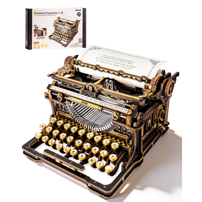 ROKR 3D Wooden Typewriter Puzz - Vintage And Collectible Toys review and price