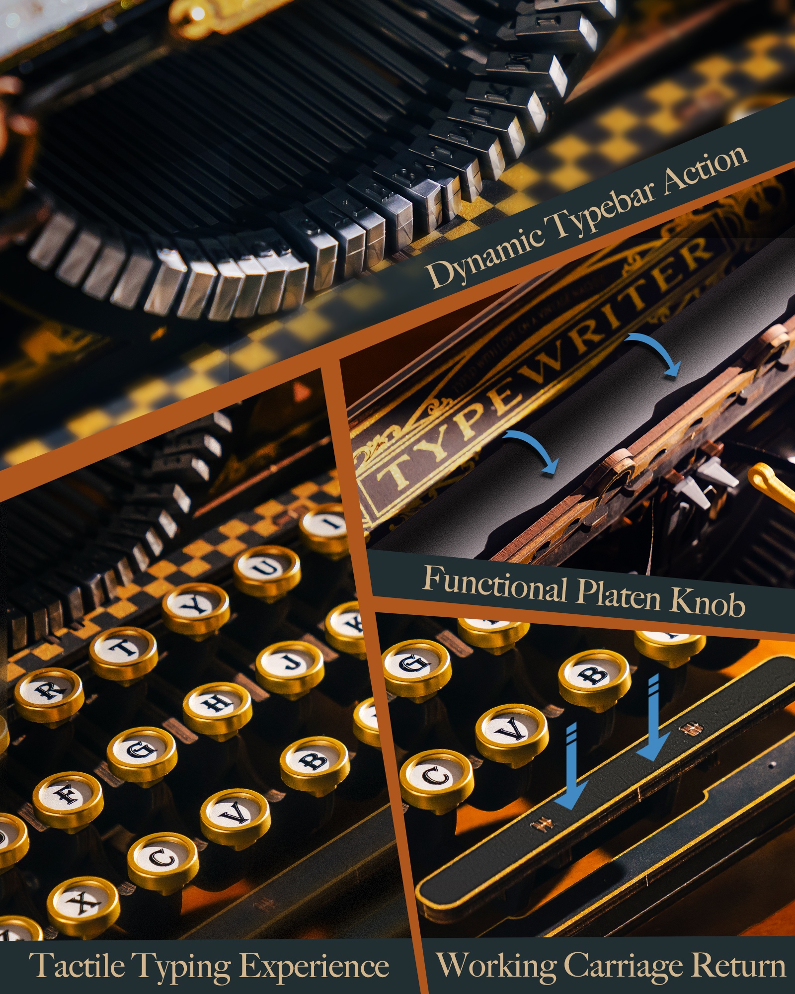 ROKR 3D Wooden Typewriter Puzz - Vintage And Collectible Toys review and price