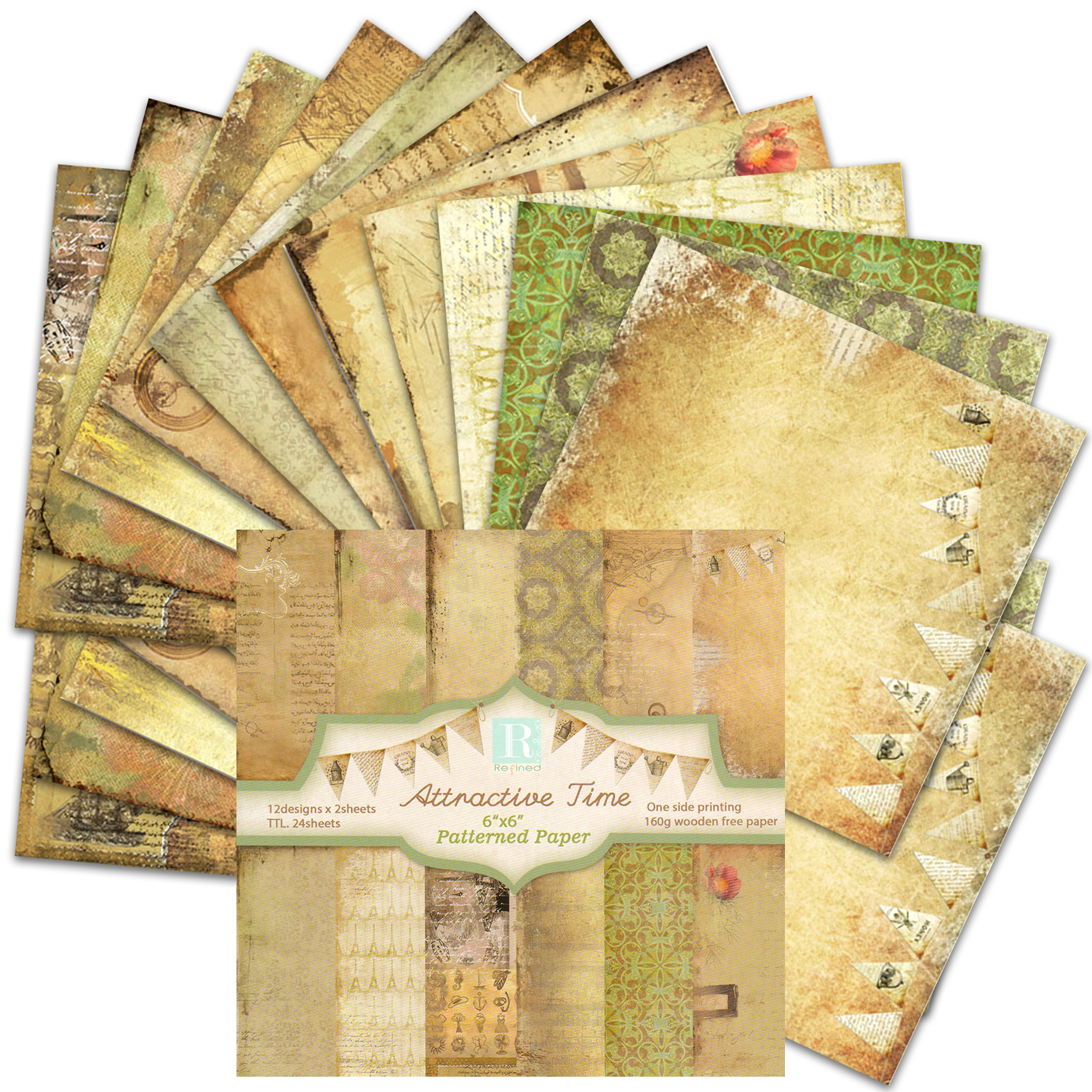 24 Sheets Scrapbook Paper 30x3 - Vintage Collectible Cards review and price