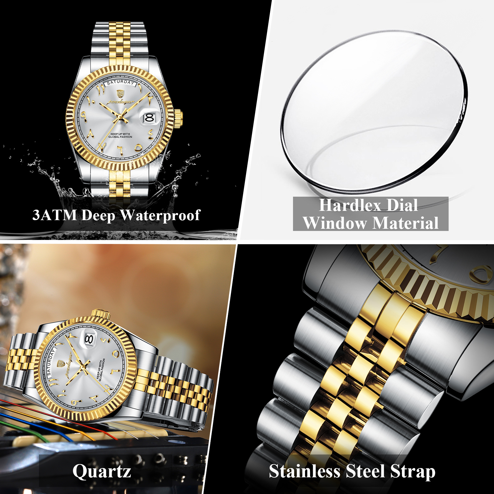 POEDAGAR Luxury Brand Man Cloc - Vintage Collectible Watches review and price